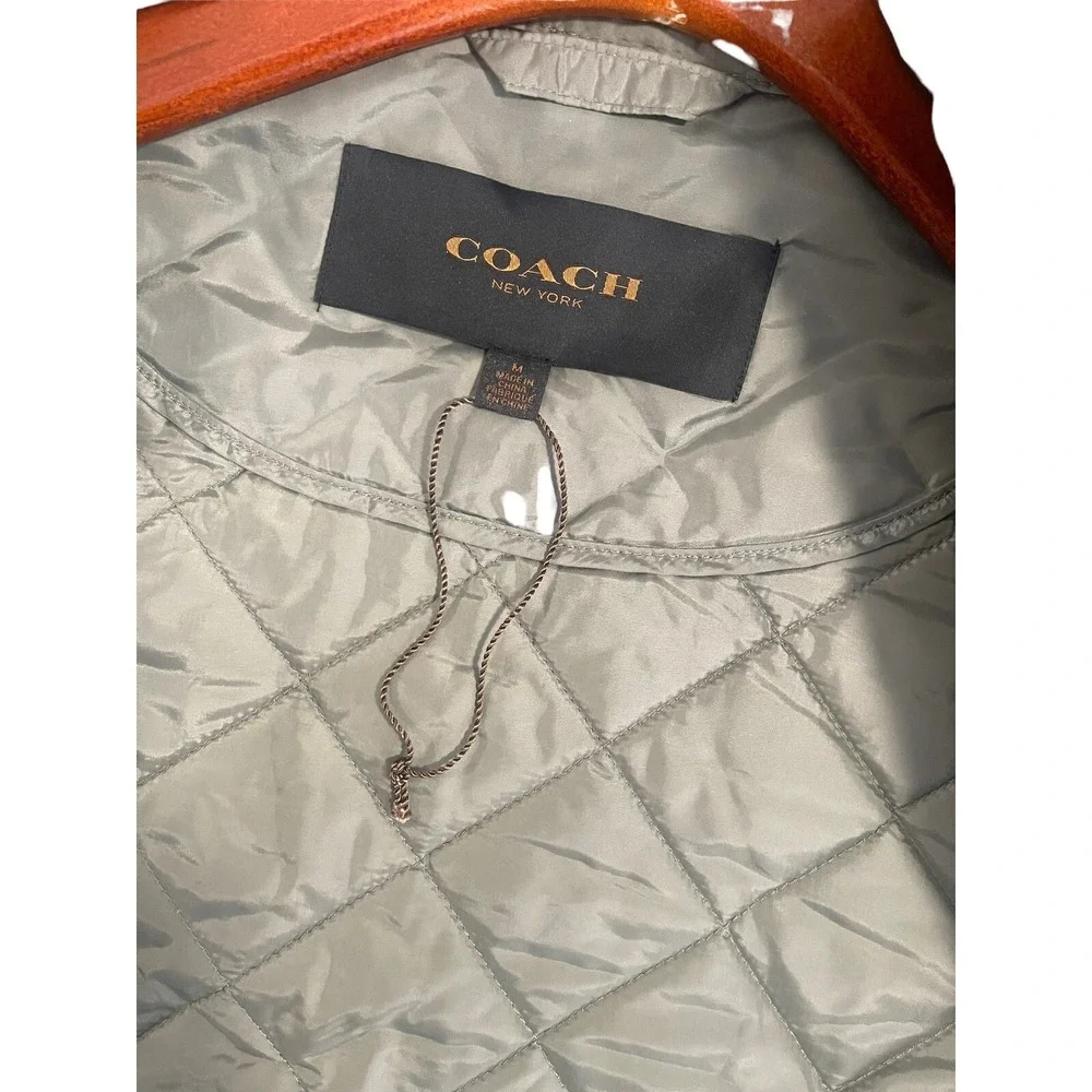 Coach Women's‎ Quilted Military Vest Olive Green Size Medium